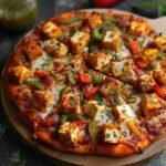 Paneer tikka pizza